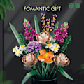 Pikkukuva 4 / 11: Rakennuspalikat Kukat Säilötyt kukat Ruusut Ystävänpäivälahja Kimppu Kokoamislelut 12 kinds of building block flowers