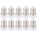 Miniatyrbild 1 av 3: 10 st Lampadapter Glödlampshållare Adapter E14 Till E12 Glödlampa Adapter Tillbehör