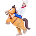 Miniatyrbillede 4 af 5: Creations Oppustelig Heste Kostume, Ridende Hest Luftblæst Deluxe Halloween Kostume, Cowboy Ride On Heste Kostume -