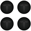 Miniatyrbillede 1 af 5: Hjulkapsler (4 stk.) til KAVANIC Tesla Model Y Model 3 Modifikation Cover (sort/mat sort)