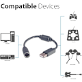 Miniatyrbilde 4 av 4: 2-pakning Kablet Kontroller USB Breakaway Kabelledning for Microsoft Xbox 360 Guitar Hero{hh}