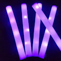 Miniatyrbillede 1 af 7: LED Glow Sticks Lysende Skum Sticks Heppe Rør Mørkt Lys Fødselsdag Purple