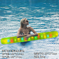 Miniatyrbild 9 av 11: Ny uppblåsbar flytande rad utomhus hopfällbar ryggstöds klämma nät flytande säng vatten uppblåsbara tillbehör loungestol flytande säng Yellow hole floating row EU patent CE certification