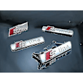 Miniatyrbillede 1 af 2: (Sølv) 4 stk. S Logo Line Emblem, 3D Logo Metal Sticker, Bilnummerplade Emblem til A3 A4 A5 A6 A7