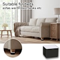 Miniatyrbilde 4 av 5: Møbelbeinforhøyer - 60*60*50mm Firkantet Svart Boosterpute 1*4stk{F2}