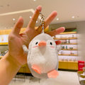 Pikkukuva 1 / 11: Sarjakuva Kuromi -nukke koululaukun riipus nukke pehmolelu pari avaimenperä laukun riipus Plush gray penguin 11cm (with keychain)
