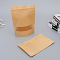 Miniatyrbilde 4 av 4: 100 stk Kraftpapirposer med selvforsegling for matoppbevaring, emballasjeposer, sikre forseglede poser