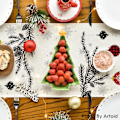 Miniatyrbillede 4 af 5: Rød Fyrretræ Glædelig Jul Bordløber, Vinter Juleferie Køkken Spisebord Dekoration til Hjemmefest Dekoration