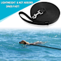 Miniatyrbilde 5 av 5: CQBB Treningsline for små til mellomstore hunder, hundebånd for hund/valp for lydighetstrening, tilbakekalling, camping - Svart 10*2M