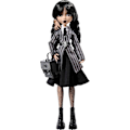 Miniatyrbilde 1 av 3: Monster High School Wednesday Dukke og Tilbehør (Dukke+Stativ+Veske+Hender)