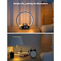 Miniatyrbilde 4 av 5: LED nattbordslampe, skrivebordslampe Nattlys 3 lysstyrkenivåer og trådløs lader Klokkelampe Vekkelampe og berøringsfølsomhet
