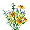 Pikkukuva 7 / 11: Rakennuspalikat Kukat Säilötyt kukat Ruusut Ystävänpäivälahja Kimppu Kokoamislelut 17 kinds of building block flowers