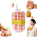 Pikkukuva 1 / 7: Jääpalamuovipullo – 2-in-1 Kosketusvapaa Jääpalamuotti & Vesipullo Kannella Pink/800ml