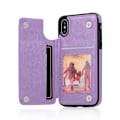 Miniatyrbillede 2 af 3: Cavor iPhone 11-etui med kortholder, iPhone 11-wallet-etui til kvinder og mænd, rem og stativ, læder telefonetui hjerte rosaguld