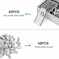 Miniatyrbillede 5 af 5: 45 X Titanium knive til alle Husqvarna/automower/yardforce/gardena robotplæneklippere...{hh}