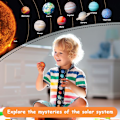 Miniatyrbillede 3 af 4: Montessori Trælegetøj til 3-årige drenge og piger, Træpuslespil med Solsystemet til småbørn, Lærende Uddannelsesmæssigt Rumlegetøj til småbørn Planetlegetøj