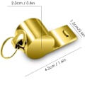 Miniatyrbild 3 av 5: 5-pack rostfria stål visselpipor, FineGood Högljudd metallvisselpipa med snodd för domare, tränare, livräddare, överlevnad, nödsituationer