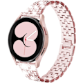 Miniatyrbild 2 av 6: Armband för Samsung Galaxy Watch 7/6/5/4 20mm Bling Diamant Metall Ersättningsarmband för Kvinnor och Män Rose pink