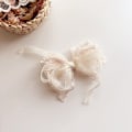 Miniatyrbild 7 av 7: Ny retro fransk spetsrosett femstjärnig pärlförsedd tofsar söt superfe-rosett hårklämma hårprydnader huvudbonad Small flower ribbon