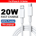 Pikkukuva 1 / 6: US EU Adapteri 20W PD Pikalaturi iPhone 13 12 11 14 15 16 Pro Max Plus USB C Type C -laitteille Nopea Latauslaturi Kaapeli Lisävaruste 8-14 Series Cable 2M