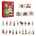 Miniatyrbillede 1 af 4: Julekalender 2024 Cross-Border Ny Grinch Jule Blind Box Grønhåret Monster 24-dages Halloween Nedtællingskalender Blind Box B