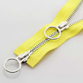 Miniatyrbild 1 av 5: 5# 70/90cm Metall Dragkedja Dubbel Slider Rund Ring Dragkedja För DIY Sömnad Kläder gul yellow 70cm