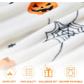 Miniatyrbilde 6 av 6: Myk og Koselig Halloweenpledd, Skummelt Gresskar Flaggermus Edderkoppnett Mønster Hvit Pledd for Sofa Seng Hjemmeinnredning Gaver 127cm x 152cm