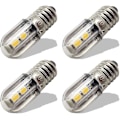 Miniatyrbillede 1 af 4: E10 LED Pære 220v 230v AC Energibesparende LED Indikatorlys 8mm Skruebase 3030 4smd LED Chipset Opgraderingspære, Varm Hvid (4-pak) {HH}