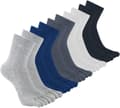 Premium ankelsokker 5-pakning miks størrelse S - Second Skin-passform - Forebygger gnagsår - Unisex-sokker Mix 35-38