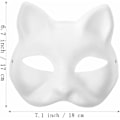 Miniatyrbilde 3 av 5: 3 stk. Hvite Kattemasker Blank DIY Halloween Masker Dyre Halvmasker Maskerade Cosplay Party