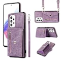Pikkukuva 1 / 5: SQBB Samsung Galaxy A53 5g Suojakuori Jalustalla Pu-nahka+tpu Puhelinkotelo RFID-suojatulla korttikotelolla Violetti