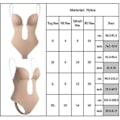 Miniatyrbilde 4 av 4: Shapewear Bodysuit for Kvinner, Ryggløs, Dyp V-hals, Usynlig Figurformer, Svart Svart Black XXXL