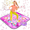 Miniatyrbilde 1 av 5: Dansematte Leker for 3-12 år gamle jenter Bursdagsgaver, Musikalsk Dansematte for Barn, Dansematte med LED-lys{HH}