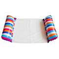 Miniatyrbild 6 av 11: Ny uppblåsbar flytande rad utomhus hopfällbar ryggstöds klämma nät flytande säng vatten uppblåsbara tillbehör loungestol flytande säng Sequined watermelon net floating row EU patent CE certification