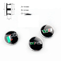 Miniatyrbillede 2 af 4: 4 stk Styling 56mm 60mm Navkapsler Emblem Hjulmærkater Beskyttelse Til Octavia Fabia Vrs Yeti Tilbehør V-RS V-RS 60mm