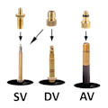 Miniatyrbillede 4 af 5: Cykelventiladapter til luftpumpe / Sæt med 15 stk.