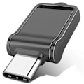 Pikkukuva 2 / 5: Mini Metallinen Type C USB-muistitikku Kestävä Kannettava Muistitikku Tabletille Puhelimelle Musta Black 2TB