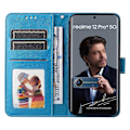 Miniatyrbilde 2 av 5: for Realme 12 Pro 5G/12 Pro+ 5G Lærveske Preget Solsikke Flip Folio Lommebok Telefonveske - Perf Style B