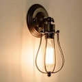 Miniatyrbilde 5 av 8: Retro vegglampe, industriell belysning, justerbar base, rusten w