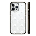 Miniatyrbillede 2 af 2: CASETiFY Compact iPhone 16 Pro Max Cover [1,2 m. 2X Militær Standard Drop Beskyttelse/Slank/Letvægt] - Ditsy Daisies - Hvid - Klar Sort