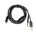 Pikkukuva 1 / 5: Lightning - 3,5 mm + USB Lataus Audio AUX -sovitinkaapeli iPhone iPadille