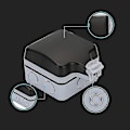 Miniatyrbild 5 av 5: Utomhus Dubbelt Vägguttag Med USB, Vattentätt, Robust, Eluttag Med Väggbox (Enkelt)