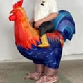 Oppblåsbart hane-kostyme for voksne 150-190 cm Digital rooster 150-190CM