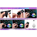 Miniatyrbilde 6 av 6: Diskokulemotor med fjernkontroll, 3-15RPM Justerbar Spinner 18LEDs for 8 10 12 16 20 24 Speilkulemotor
