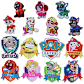 Pikkukuva 1 / 5: 15 kpl Paw Patrol -animaatiohahmojen brodeeratut kangasmerkit koiran kilpi lapsille