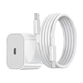 Miniatyrbilde 2 av 2: 2 stk iPhone hurtiglader USB-C 20W strømadapter med 1m kabler