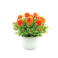 Miniatyrbild 2 av 2: Konstgjord krukväxtdekor Simulation Bonsai Blomkruka för Hemmakontor (Orange)
