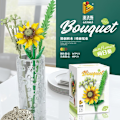 Pikkukuva 9 / 11: Rakennuspalikat Kukat Säilötyt kukat Ruusut Ystävänpäivälahja Kimppu Kokoamislelut 12 kinds of building block flowers
