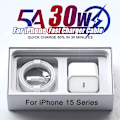 Miniatyrbilde 2 av 7: PD 30W Hurtiglader for Apple til iPhone 15 11 12 13 14 Pro Max XR X XS Max 8 Plus, ladekabel og hurtigladingstilbehør