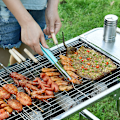 Miniatyrbillede 2 af 6: 8 stk. sæt, Grillredskabssæt, Grillværktøj i rustfrit stål, Bærbare grillredskaber - Sæt til udendørs/camping/have